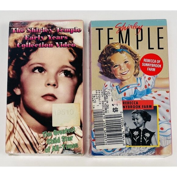 Lot 2 Shirley Temple VHS Video Tapes Rebecca of Sunnybrook Farm Early Years NIP - Picture 2 of 3